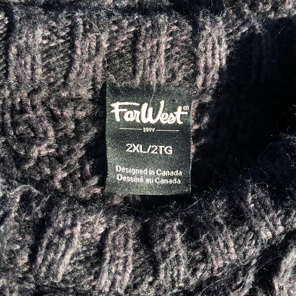 NAVY/ BLACK KNIT SWEATER - Picture 4 of 4